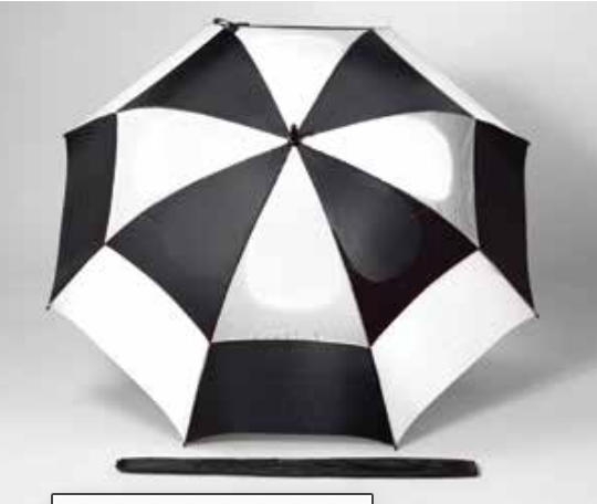 Charter Umbrella Windbuster 60`` double canopy azul marino con blanco