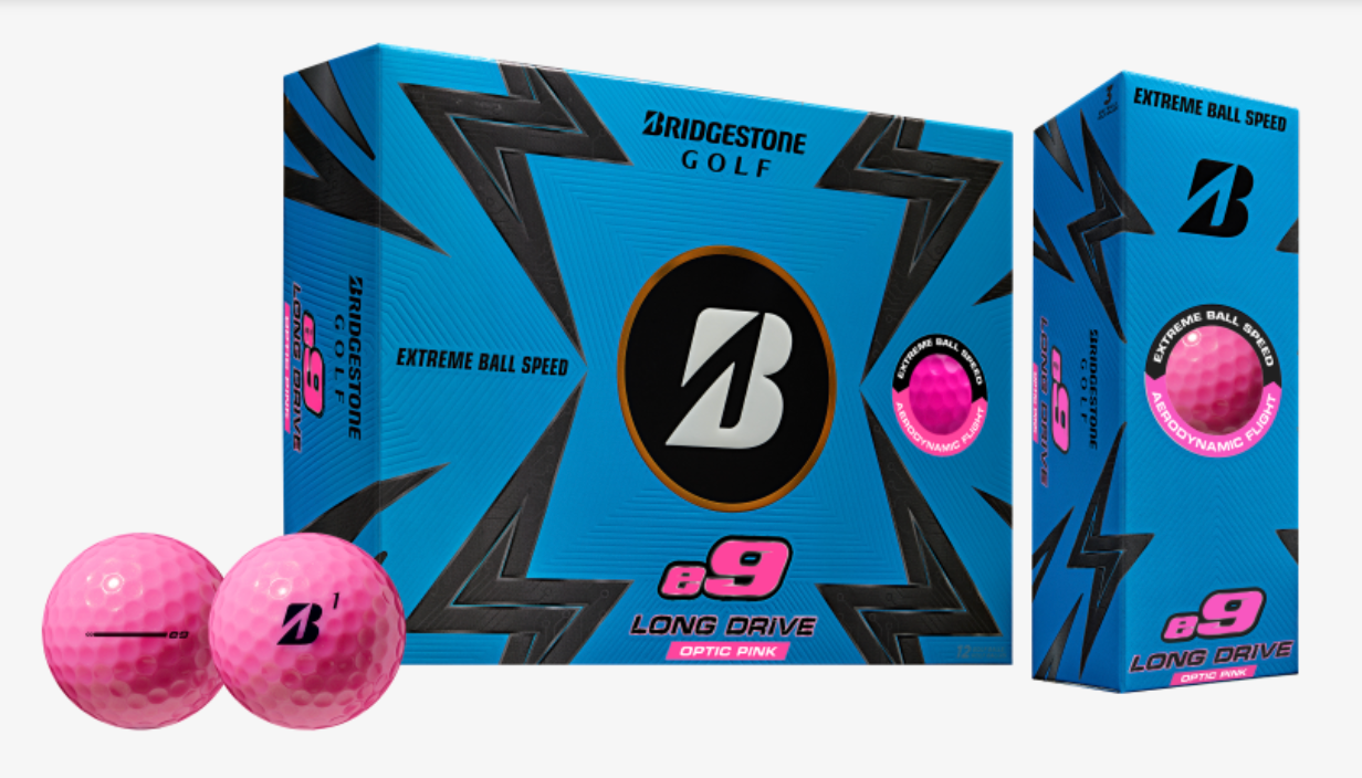 Bridgestone e9 Long Drive optic pink