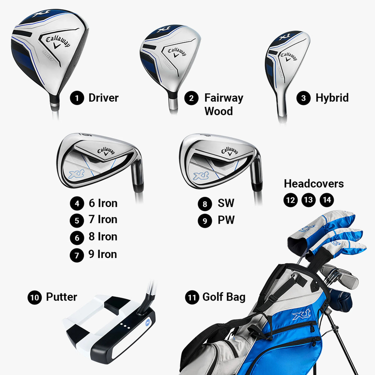 Callaway Set Completo XT Junior 14 piezas (13-18 años)