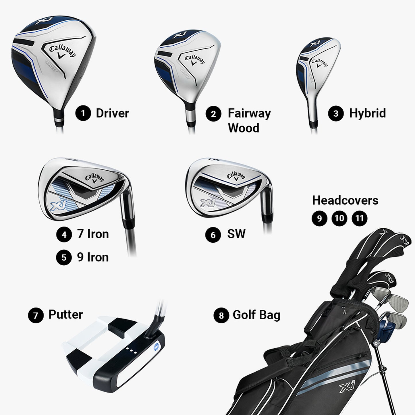Callaway Set Completo XJ Junior Nivel 3